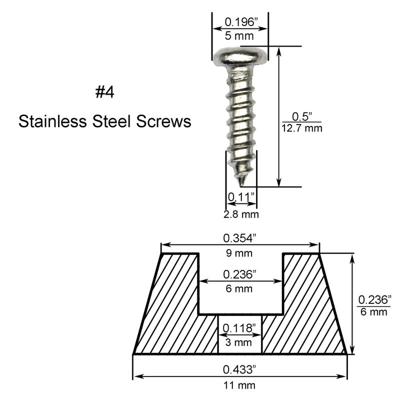 Otrestodyl Cutting Board Feet with Stainless Screws, Black Round Non Slip Rubber Feet for Cutting Board, Furnitrue & Electronics, 200 Pack - Image 4